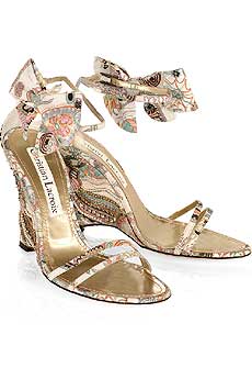 Christian Lacroix Embellished Paisley Wedges