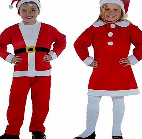 Christmas World KIDS SANTA SUIT FATHER CHRISTMAS SUIT GIRLS/BOYS SUIT FANCY DRESS YEARS 4-6 : CHOOSE YOUR COSTUME