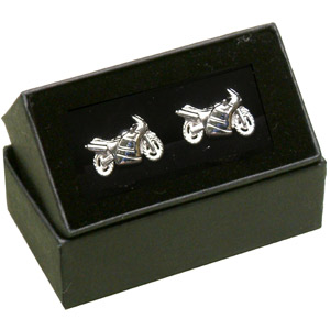 Chrome Motorbike Cufflinks