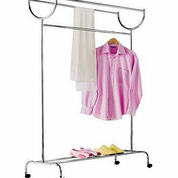 Chrome Plated Clothes Rail - Silver