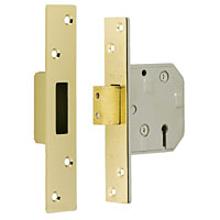 CHUBB 5-Lever BS 3621 Mortice Deadlock Brass 2 / 67mm