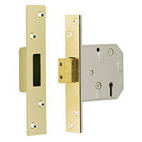 CHUBB 5-Lever BS 3621 Mortice Deadlock Brass 3 / 80mm