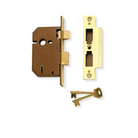 5 Lever Mortice Doorlock Brass 67mm