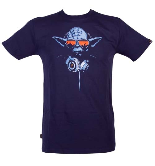 Mens Navy DJ Yoda T-Shirt from Chunk