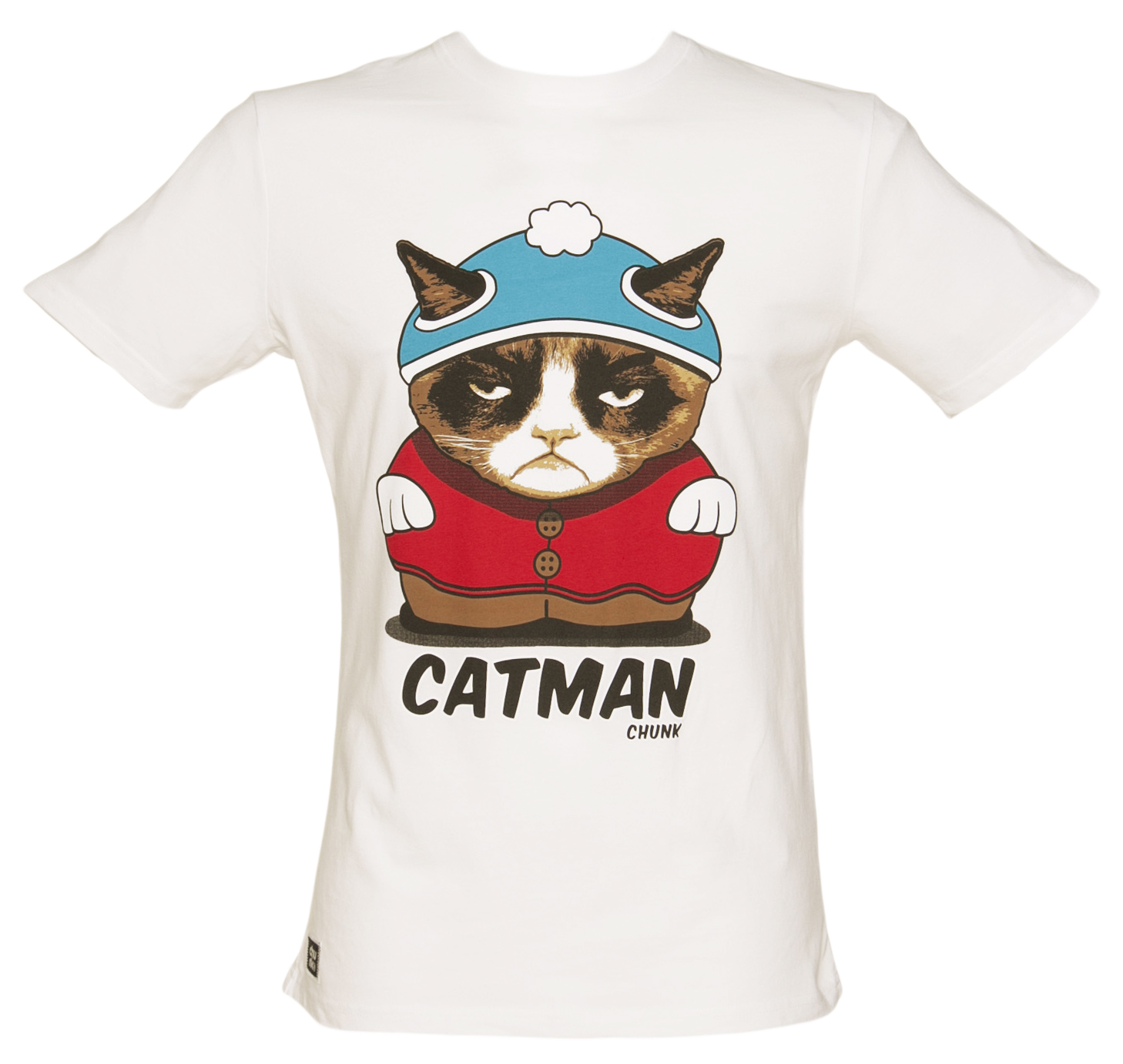 Mens White Catman T-Shirt from Chunk