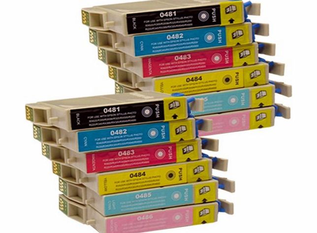 CiberDirect 12 CiberDirect Compatible Ink Cartridges for use with Epson Stylus Photo R300 Printers.