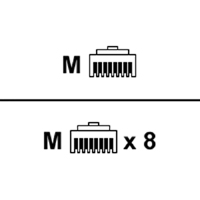 - Serial RS-232 cable - RJ-45 (M) - RJ-45