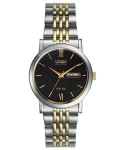 citizen Eco-Drive Gents Two Tone Bracelet Watch