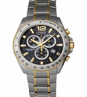 Citizen Mens Two-Tone Eco-Drive Chronograph