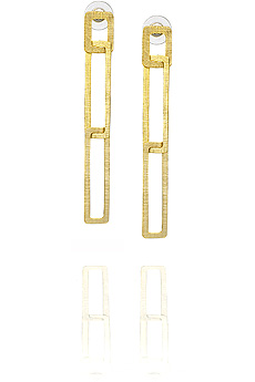 Citrine by the Stones Rectangular link earrings