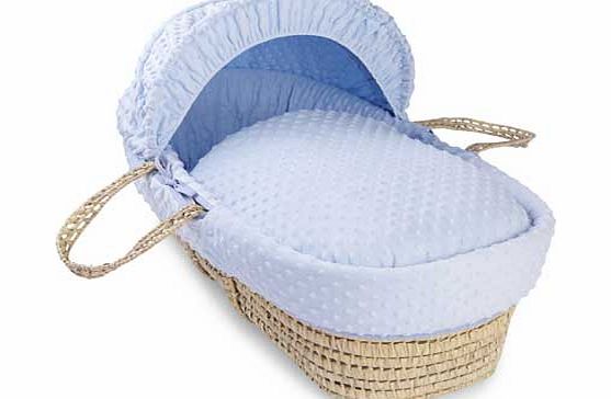 Dimple Palm Moses Basket - Blue