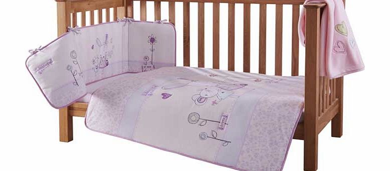 Clair de Lune Rebecca Rabbit 4 Piece Bedding Bale