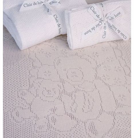 Clair De Lune Teddy Cot Blanket