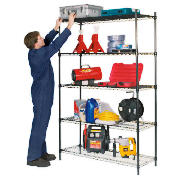 Clarke CS5000B 5 shelf boltless wire shelving