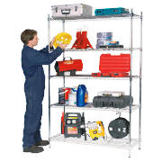 Clarke CS5000C 5 shelf boltless wire shelving