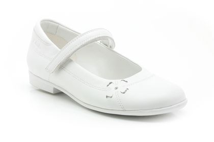 Clarks Bridalbabe Jnr White Leather
