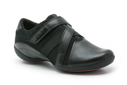 Clarks Fizzy Fun Jnr Black Leather