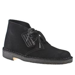 Female Desert Boot Suede Upper Casual in Black