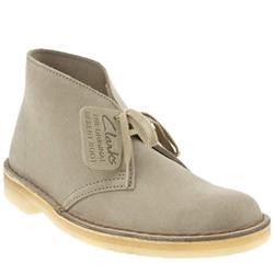 Female Desert Boot Suede Upper Casual in Stone