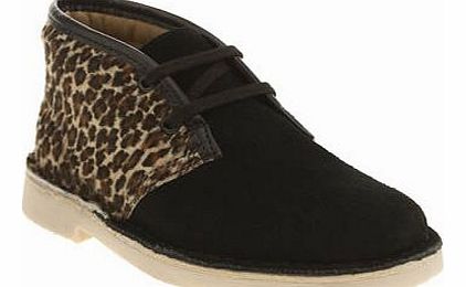 kids clarks originals black & brown desert