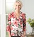 Floral Print Frilled Blouse