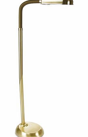 Clifford James Brass Floor Standing High Vision Reading Daylight Floor Lamp.