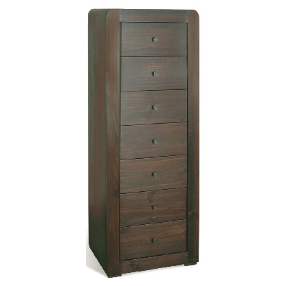 Clifton Walnut High Chest 7 Drawer