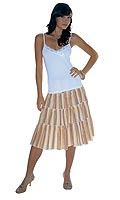 Clockhouse Womens Tiered Lurex Skirt