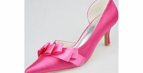 Toe Pumps Satin Stiletto Heel Pumps Rose