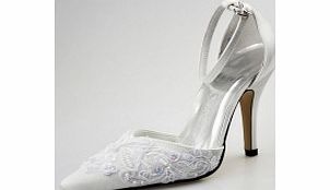 Toe Pumps Satin Stiletto Heel Pumps White