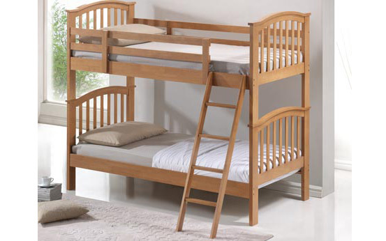 Wooden Bunk Bed, Single, No Mattress