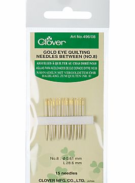 Cloverleaf Clover Gold Eye Quilting Needles, Sizes 8-12