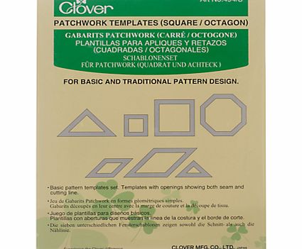 Cloverleaf Clover Patchwork Templates, Square / Octagon