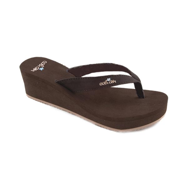 Ladies Cobian Flip Flops - Eden - Chocolate