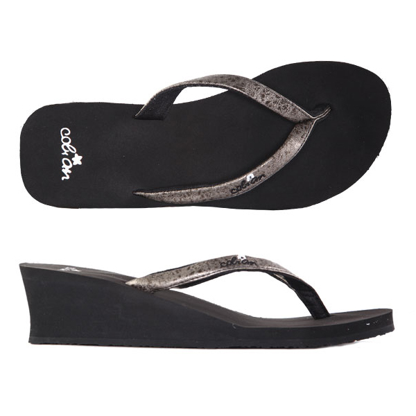 Ladies Cobian Flip Flops - Eden - Pewter EDE07