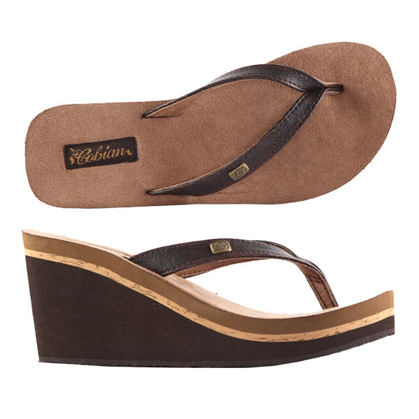 Ladies Cobian Flip Flops - Sahara - Chocolate