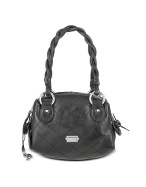 Black Quilted Goatskin Evening Handbag