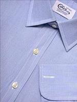 Mens Classic Collar Blue Shepherds Check