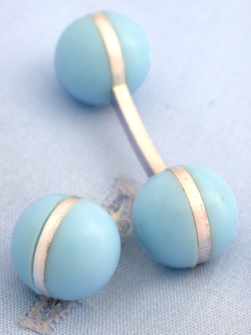 Coles Pastel Blue Ball Cufflinks