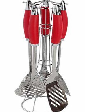 ColourMatch 5 Piece Kitchen Utensils Set - Poppy