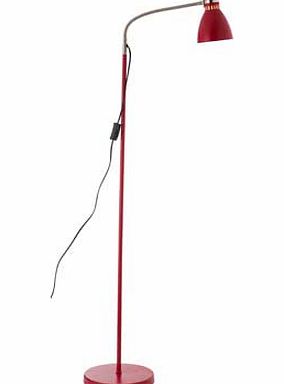 ColourMatch Dent Desk Style Floor Lamp - Poppy Red