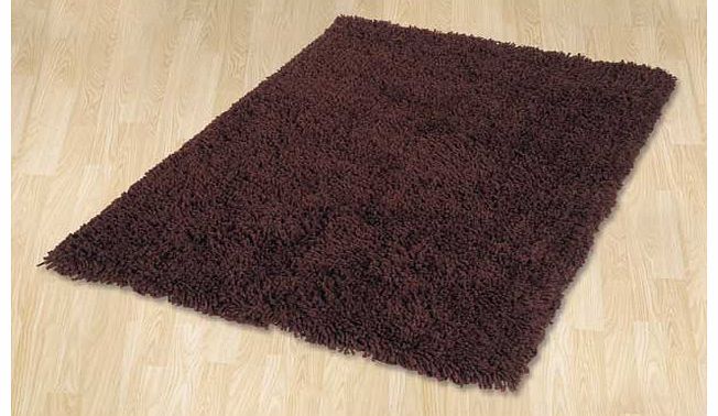 ColourMatch Shaggy Rug 170x110cm - Chocolate