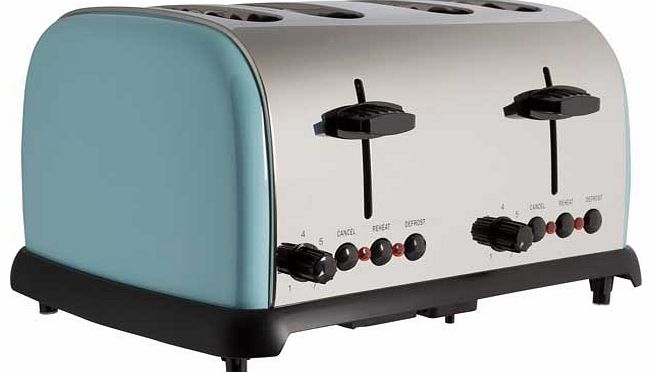 St/Steel 4 Slice Toaster - JellyBean