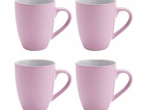 ColourMatch Two-Tone 4 Piece Mug Set - Bubblegum