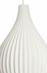 Colours Asinara White Matt Pendant Ceiling Light