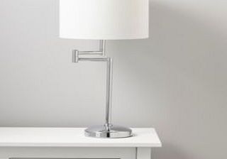 Colours Einthoven Swing Arm Chrome Effect Table Lamp