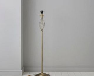 Colours Eliza Swirl Antique Brass Effect Floor Lamp Base