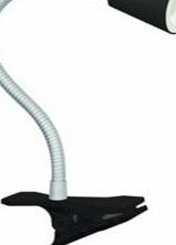 Colours Koro Goose Neck Black Clip-On Desk Lamp