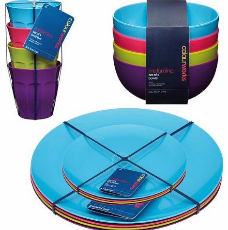 Colourworks Melamine Camping Picnic Dinner 