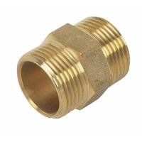 Brass Hexagon Nipple 1andquot; Pack of 2